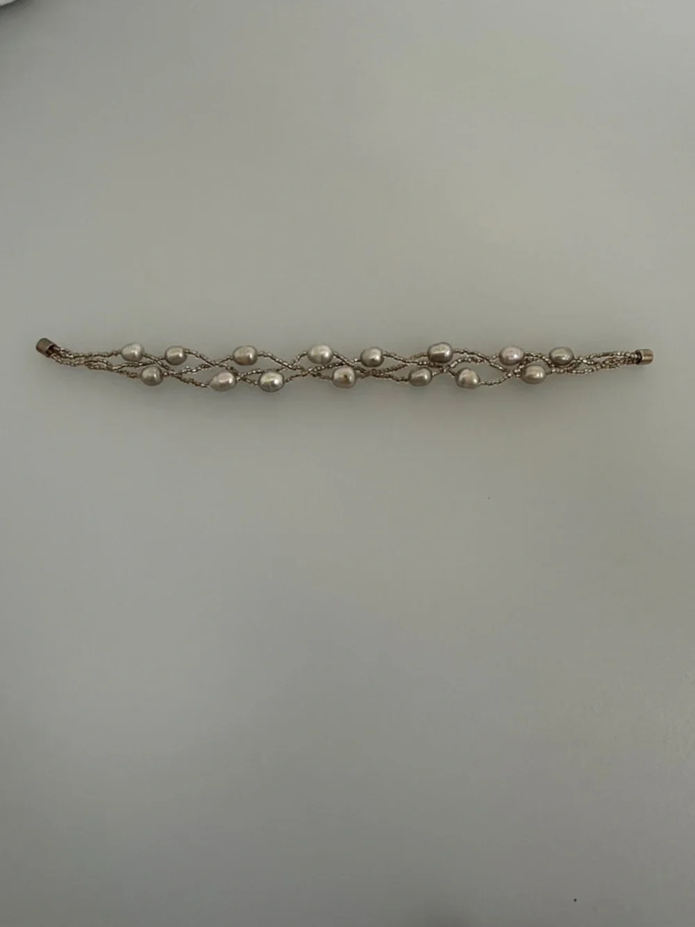 Multi-Strand Pearl & Gold-Tone Beaded Bracelet - Women Jewelry